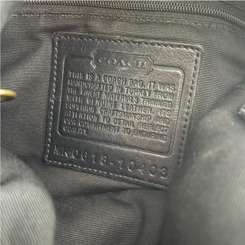 COACH Signature C Jacquard Leather Brown and Black Tote bag. Black leather strap - Picture 5 of 5
